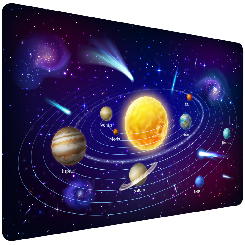 Schreibtischunterlagen sonnensystem